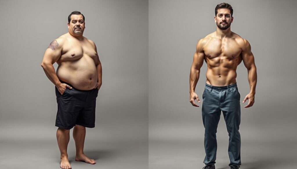 shredded physique male before after